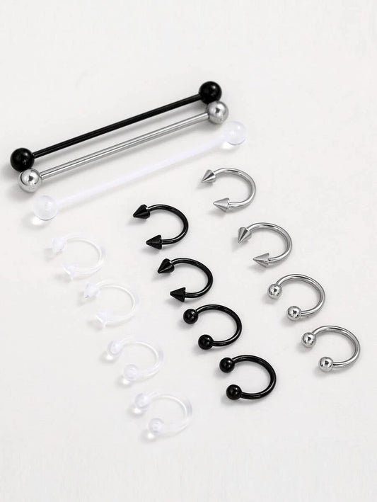 Geometric Decor Nose Ring (15pcs)