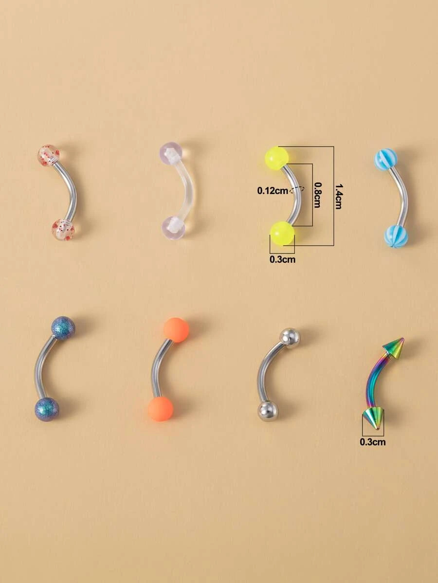 Simple Eyebrow Ring (40pcs)