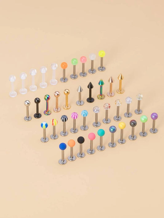 Simple Labret Lip Ring (40pcs)