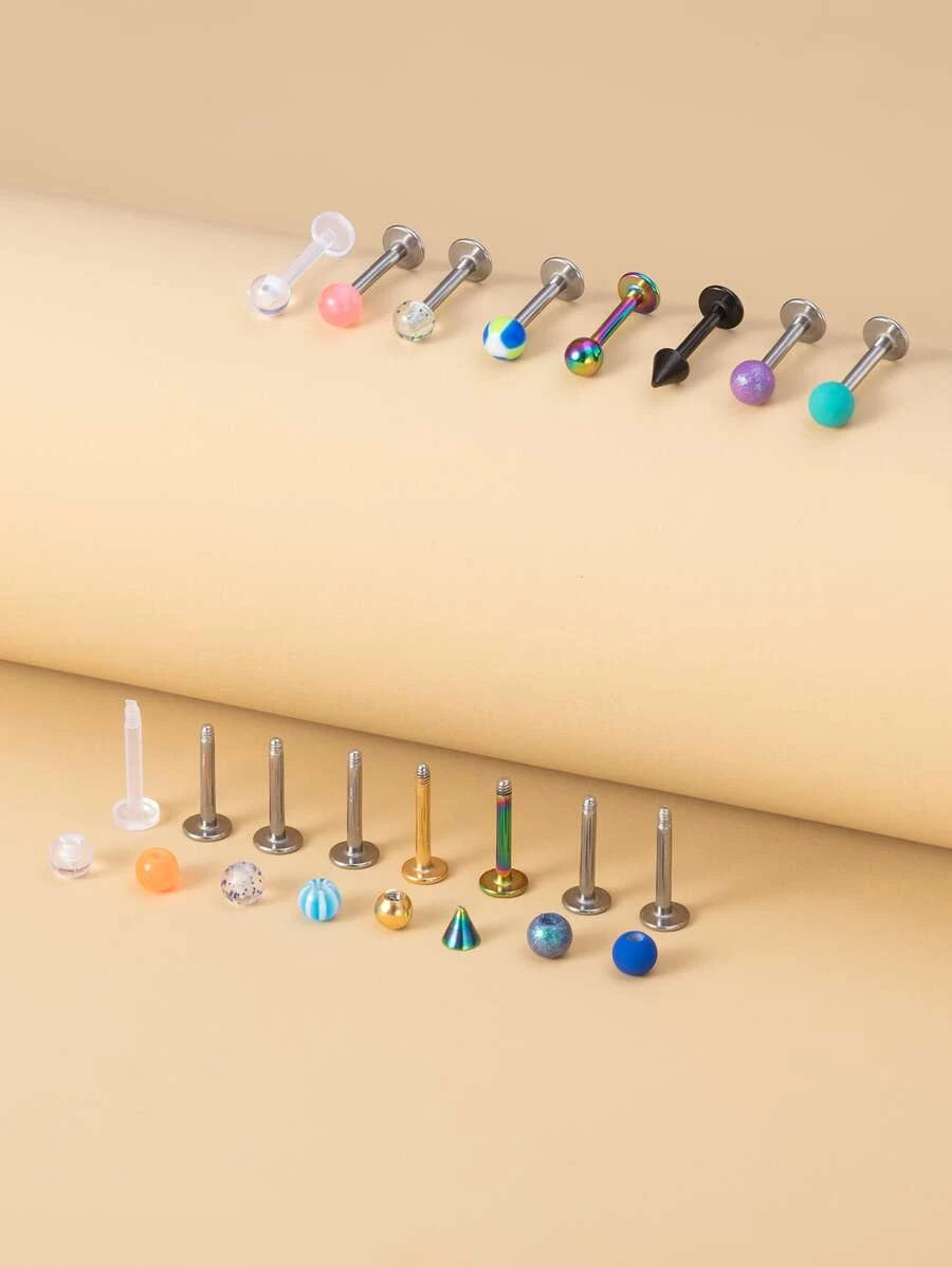 Simple Labret Lip Ring (40pcs)