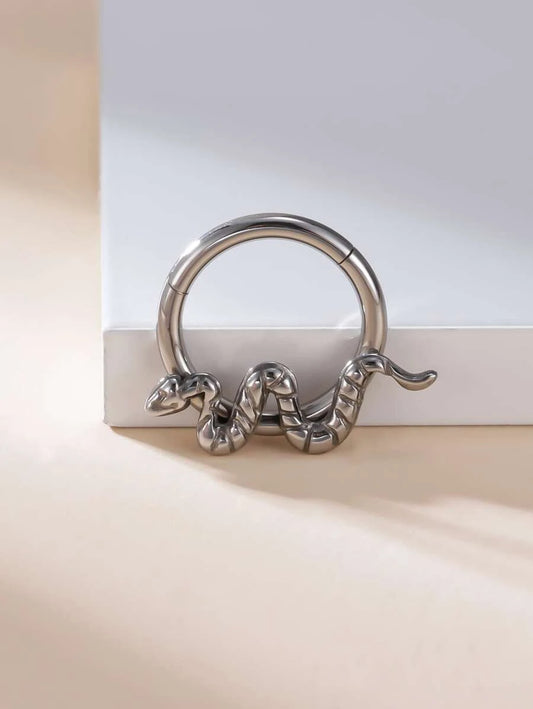 Septum Snake Ring - Silver