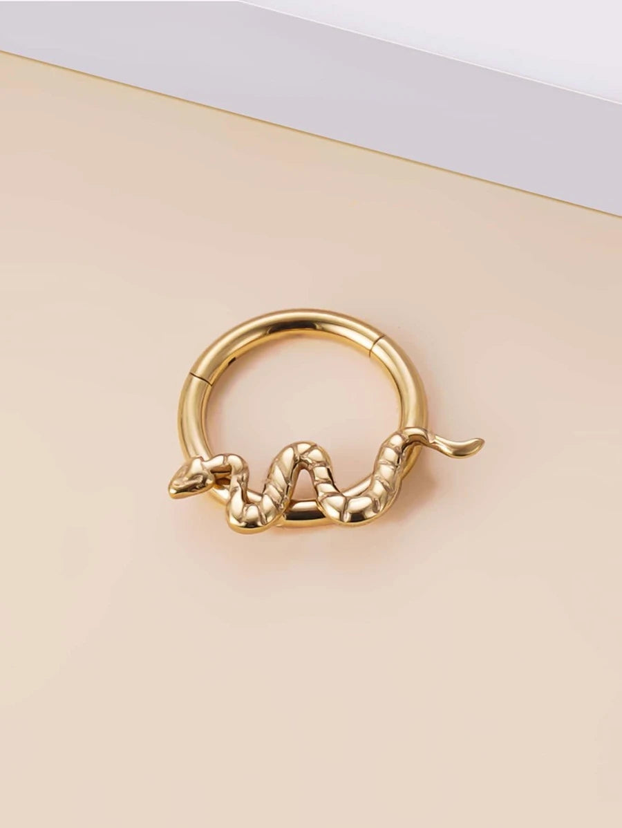 Septum Snake Ring - Gold