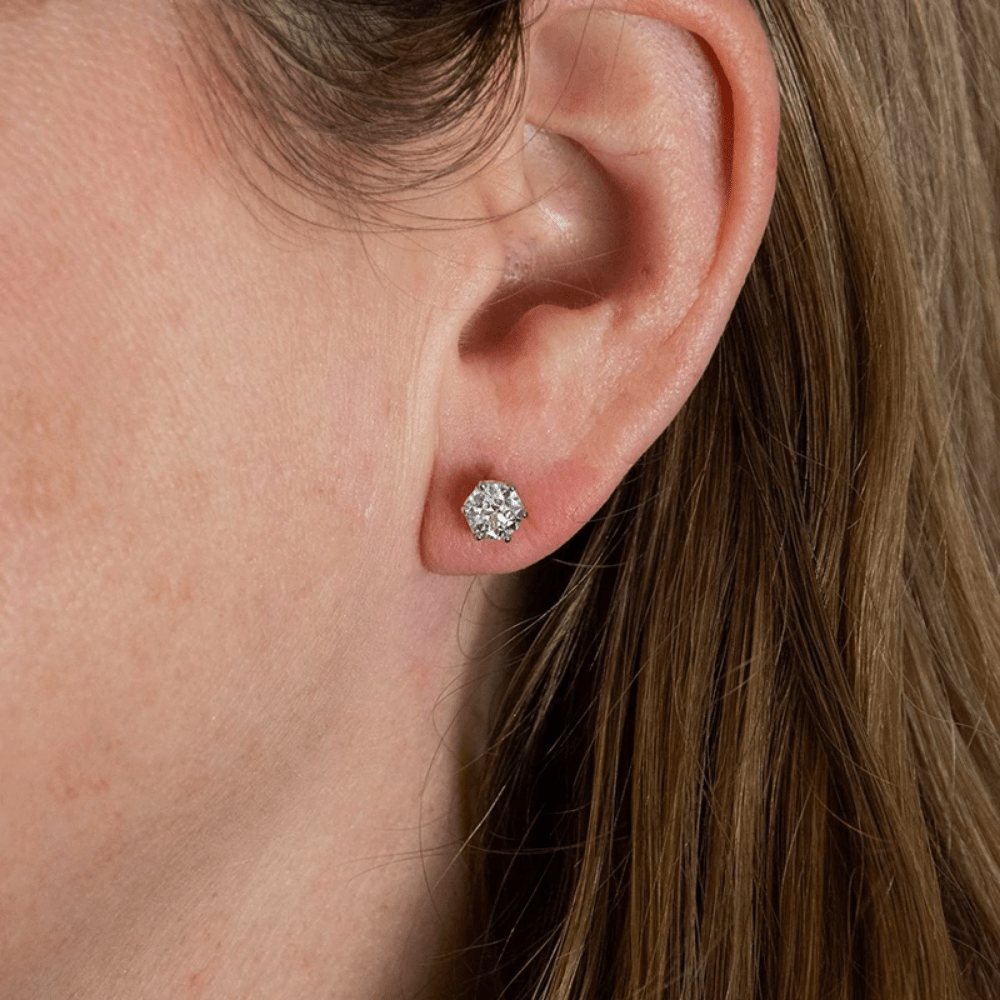 The Emily Solitaire Earrings