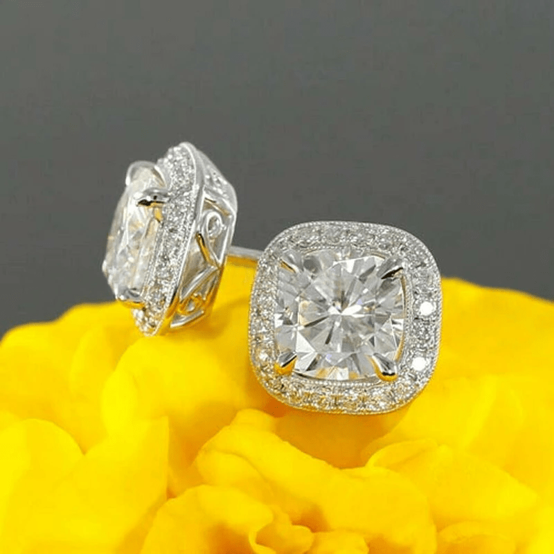 The Olivia Cushion Cut Earrings