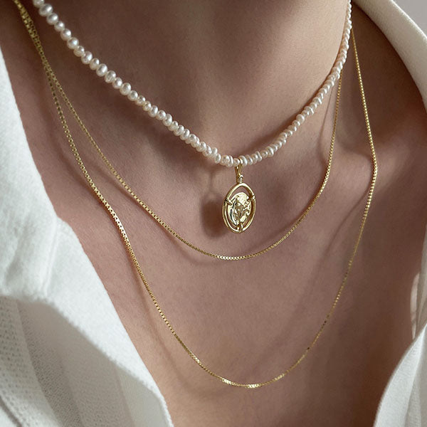 Fanny Gold Baroque Pearl Layered Necklace