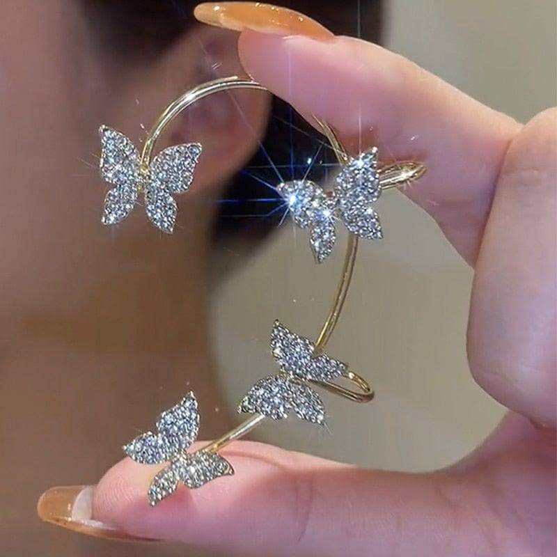 The Faye Butterfly Cuff Earrings